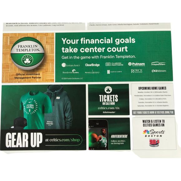 Boston Celtics v New York Knicks 10/22/24 Banner Night Lineup Roster Poster - Picture 16 of 16